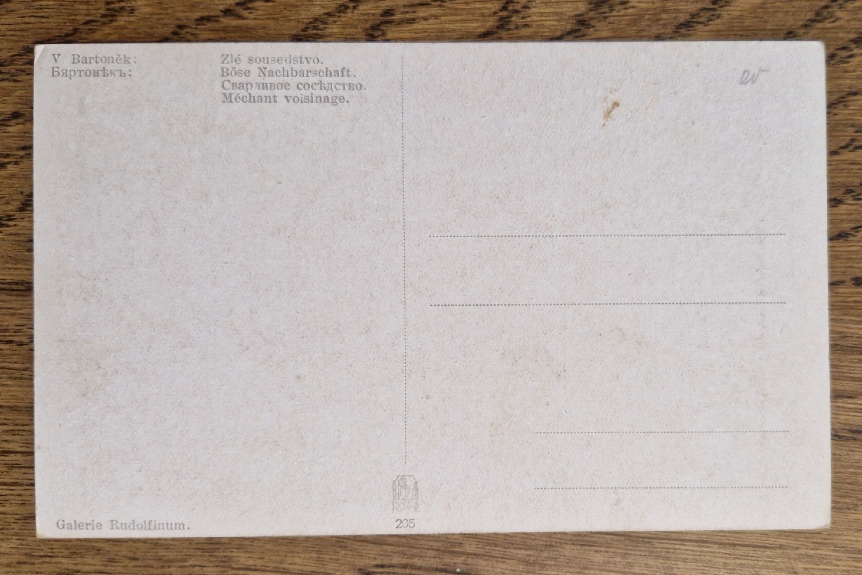 Cartoline postali: Kunstkarte, Böse Nachbarschaft, V. Bartonek – Usato da Ebikon venduto da Donar50 1