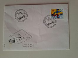 Globi Sonderbriefmarke 70er, Ersttagsbrief 11.3.1997 Zürich