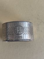 Serviette Ring Silber Initial H gemustert mit Punzen