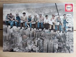 Puzzle 1500 Teile New York Arbeiter auf Stahlträger ikonisch
