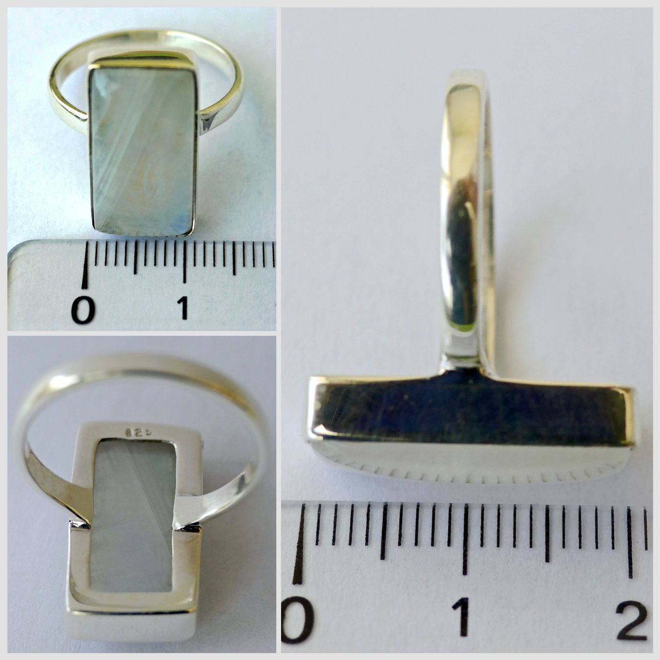 Anelli: Ring Silber 925 mit Regenbogen-Mondstein – Nuovo e nell'imballaggio originale da Matten b. Interlaken venduto da kero71 9