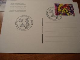 Tag der Briefmarke 1999 Luzern, Brief + Bildpostkarte ET-o