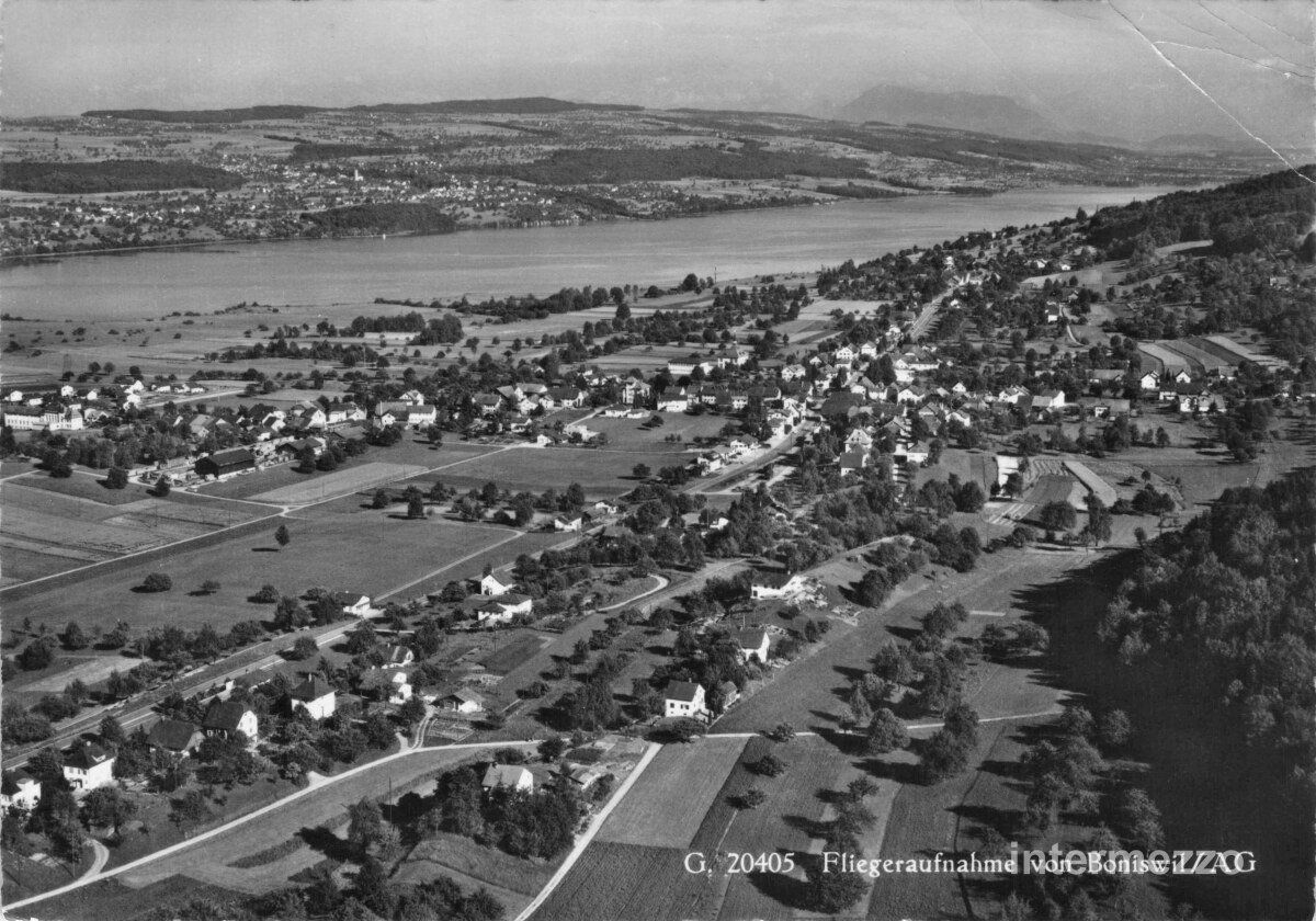 Cartoline postali: Boniswil AG // 1960 Luftbild Flugbild – Usato da Basel venduto da intermezzo12