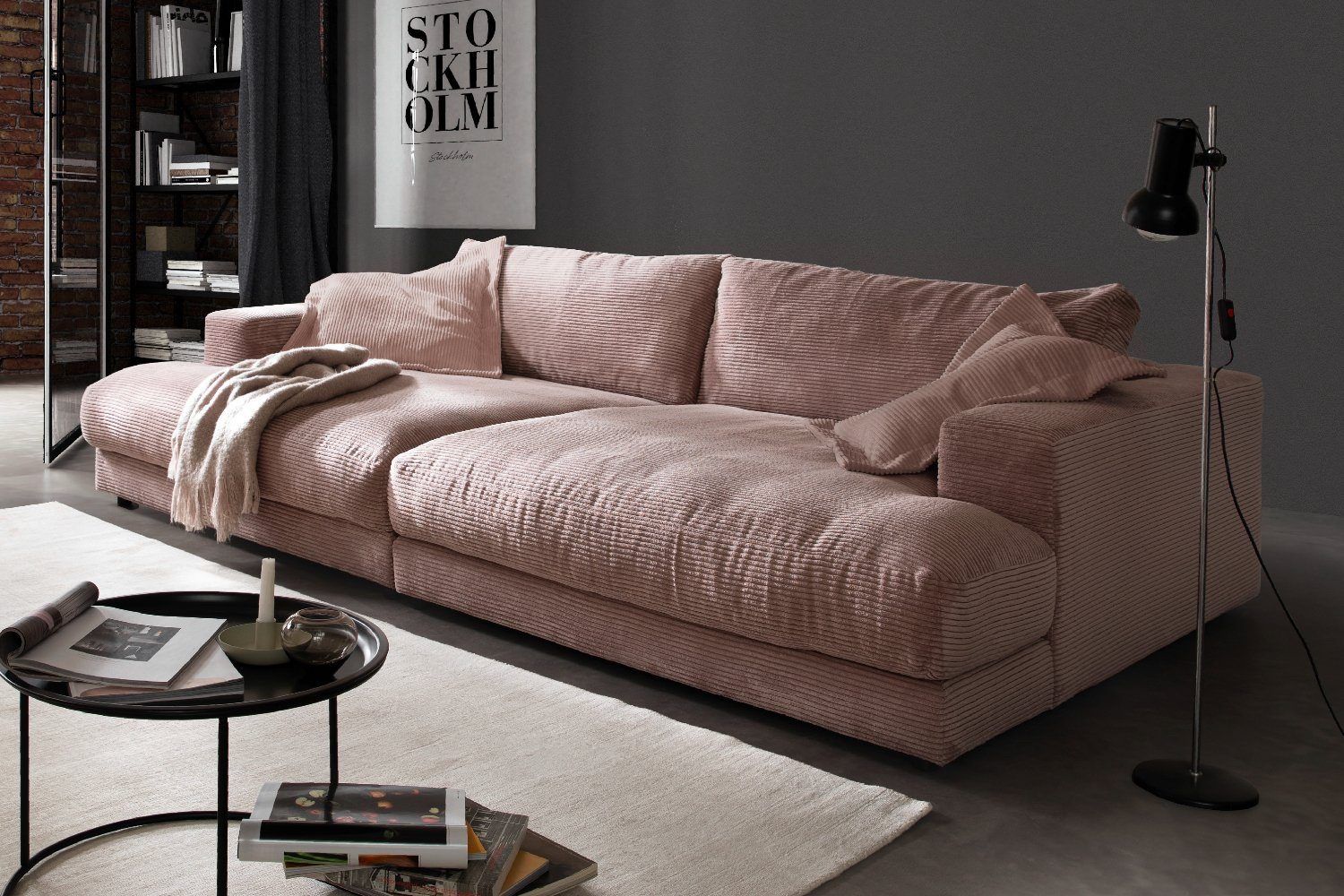 Divani: Big Sofa High End in Cord rosa – Nuovo e nell'imballaggio originale da Bischofszell venduto da deluxe-moebel 2