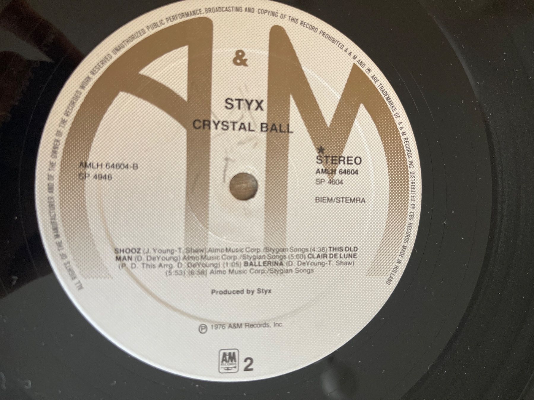 Dischi in vinile: S1299/Styx Crystal Ball – Usato da Frutigen venduto da Philippe_jsp 2