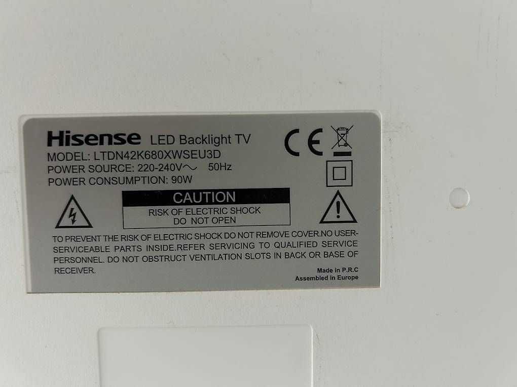 Televisori: Hisense 42" LED TV Weiss/Silber inkl. FB – Usato da Wettingen venduto da nec_d2ks 3