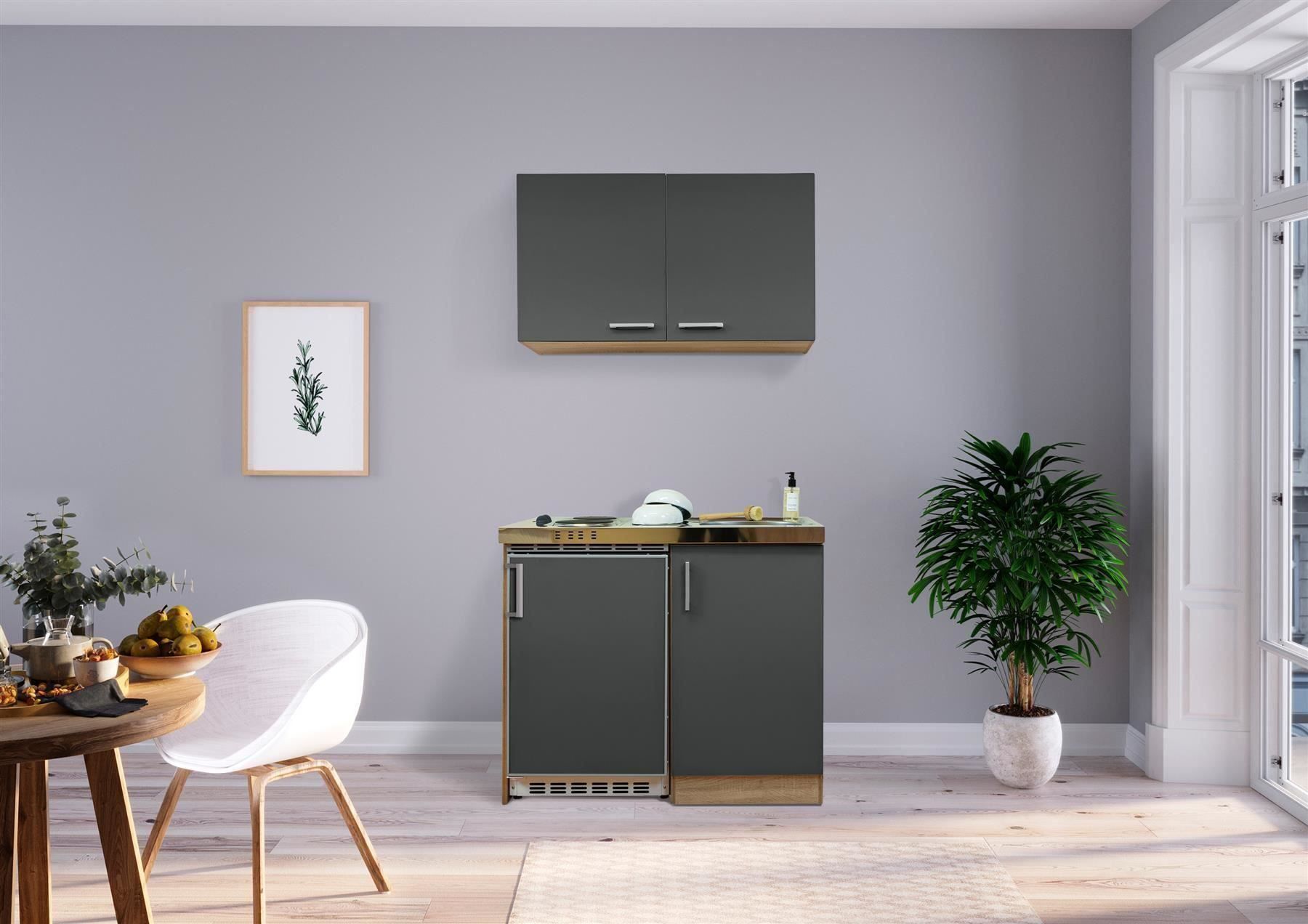 Cucine complete: 727 Miniküche Küchenzeile 100cm E/GRAU – Nuovo e nell'imballaggio originale da Wallenwil venduto da toesstalvertrieb