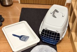 Katzentransportbox + Katzentoilette