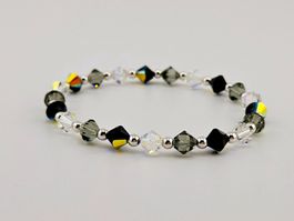 Damenarmband Swarovski Kristalle Black Diamond Crystal Clear