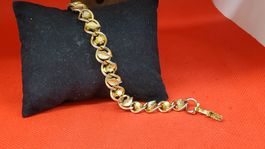 Vintage Armband, vergoldet mit floralem Muster, Top!
