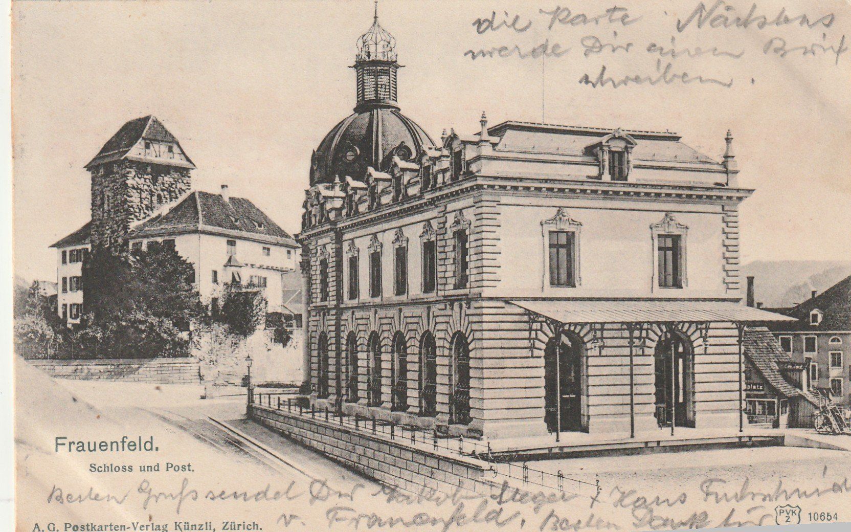 Cartes postales: AK  Frauenfeld Schloss mit Post 1904 – D'occasion à Rupperswil par Ema10