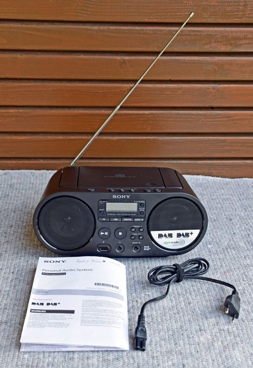 Sony Boombox ZSPS55B, DAB+ Radio und CDPlayer, schwarz Kaufen auf