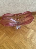 Rosafarbene Glasschale/ Blumenschale - Vintage Look!