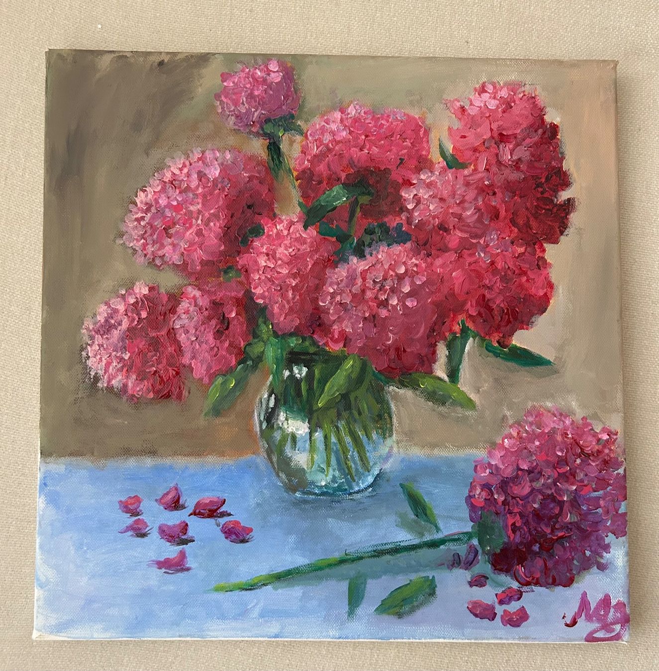 Gemälde: Rosa Blumen Gemälde – Neu und originalverpackt aus Pfäffikon SZ von Andrei_Moro_Kunst 1