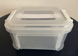 Vorratsdose transparent mit Griff und Deckel neu