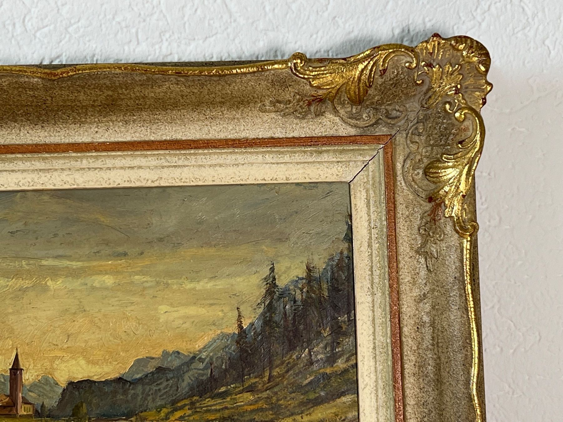 Gemälde: Hans Keller Gemälde Öl auf Platte Sils Baselgia Engadin – Gebraucht aus Vaduz von Unikate-Markt 5