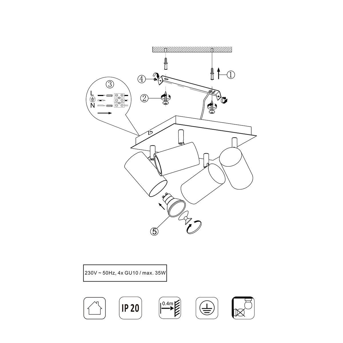 Lampadari & plafoniere: Deckenleuchte, Grau, Coffee, 24 cm Breit – Nuovo (secondo la descrizione) da Kreuzlingen venduto da Smart-Light 5