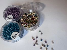 Perlen Rayher Rocailles 2.6mm 3x17g metallic neu