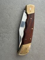 Klappmesser HA rostfrei mit Holzgriff und Messing guter Zust