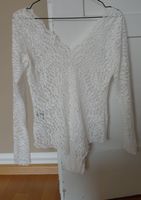Brautbody weiss Spitze Langarm Grösse M von Piqyourdress