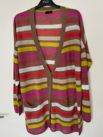 CINQUE Leinen Strickjacke Longjacke Cardigan Gr L