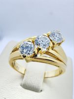 750/18 Gold Ring mit 075 Ct Brillanten