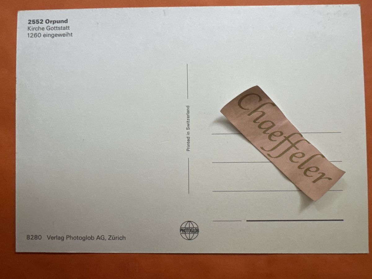Cartes postales: 2552 Orpund,  Kirche Gottstatt, 1280 eingeweiht – D'occasion à Zürich par Chaeffeler 1