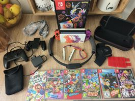 Nintendo Switch OLED Pokémon Edition Bündel Spielen&Zubehör