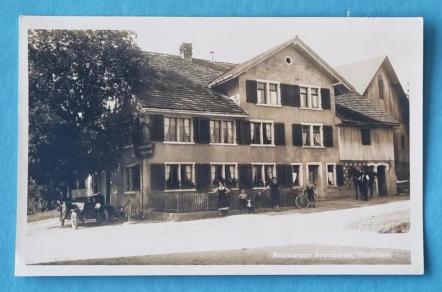 Cartoline postali: Russikon - Restaurant Sommerau - 1929 – Usato da Rothrist venduto da RROENK
