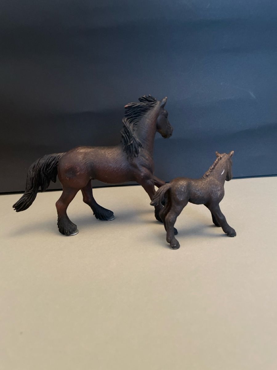 Schleich Figuren: Schleich Pferde Fohlen und Mutter dunkelbraun – Gebraucht aus Aesch BL von ell_8zv7 1