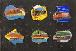 ⭐⭐⭐SBB CFF FFS Lok-Pins – 6er-Set, älterer Lagerfund, Emaill