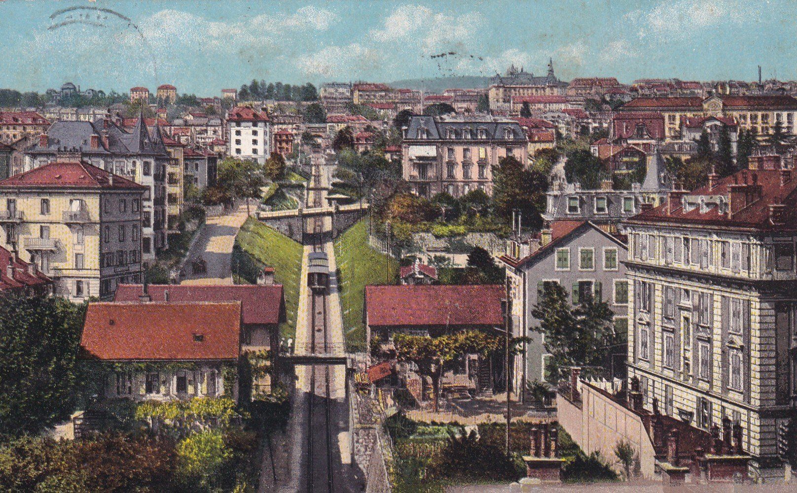 Cartoline postali: Funiculaire Ouchy - Lausanne  1910 – Usato da Cormoret venduto da Pascalll2001