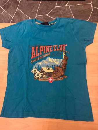 T-Shirt Alpine Club Switzerland Gr. L blau DAMEN