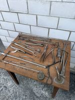 Altes Veterinär-Instrumentenset, Schweizer Traditionsmarke, 