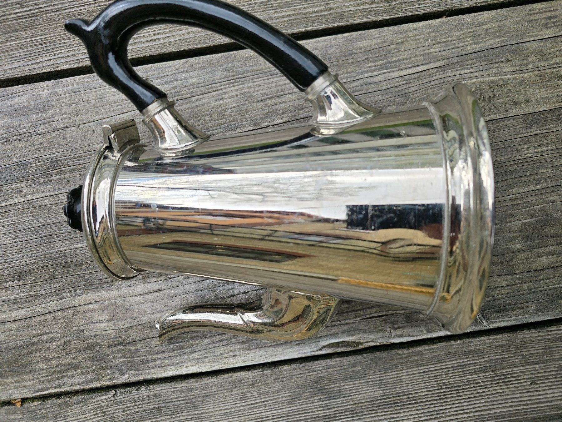 Teiere: Metall: Teekanne vintage, Silber/Bakelit – Usato da Romanshorn venduto da Rachacha 5