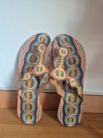 Boho Leder Sandalen, Ethno-Stil, Gr. 39 - Top Zustand ☀️