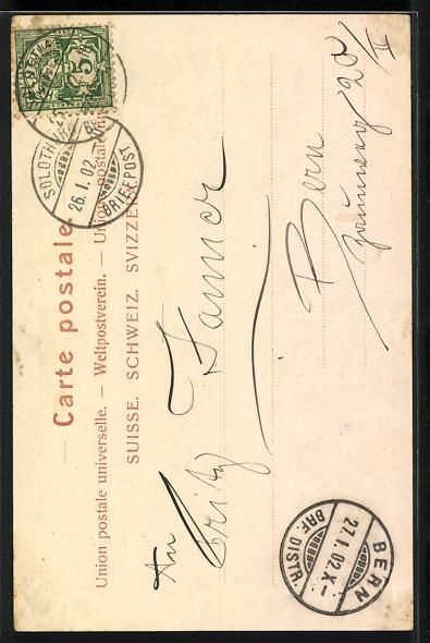 Cartes postales: AK Solothurn, Kirche und Park, 1902 – D'occasion à Berlin par bartko-reher 1
