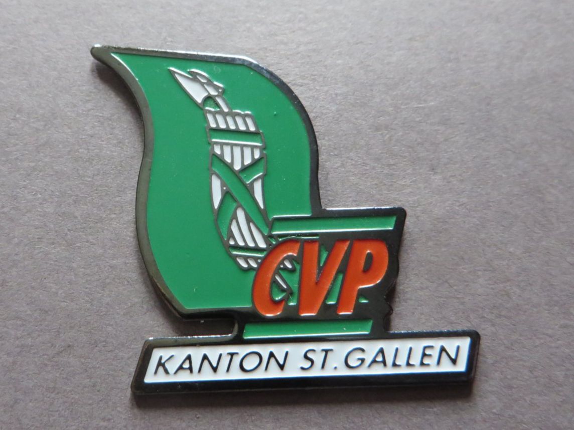 Placchette & Badge: PIN, CVP PARTEI, KANTON ST.GALLEN – Usato da Neuhausen venduto da luckimucki