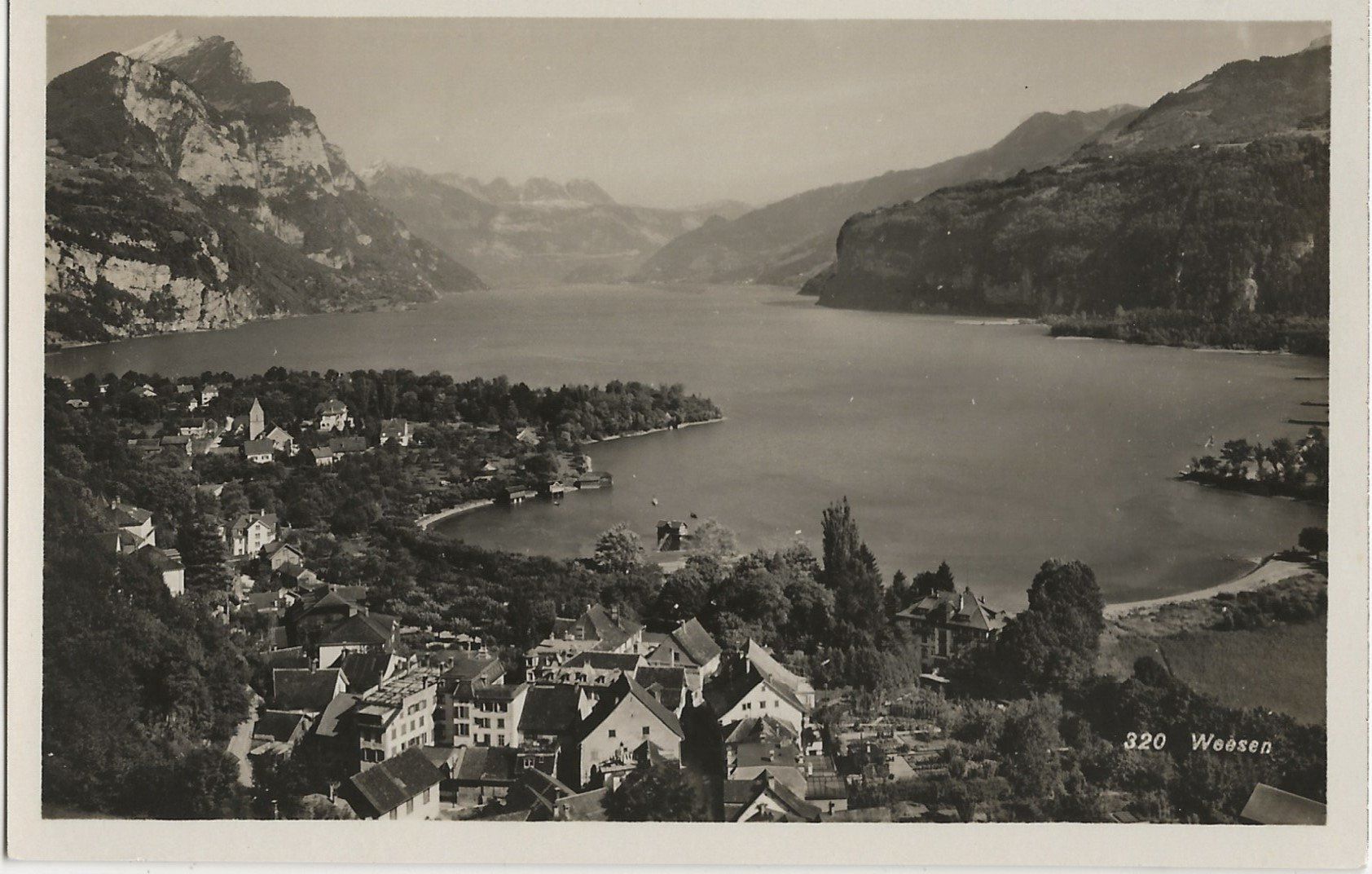 Cartoline postali: Weesen, Schönwetter, 1930 – Usato da Frauenfeld venduto da Merk52
