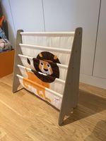 3 Sprouts Kinder Bücherregal Löwe Holz Stoff weiss beige