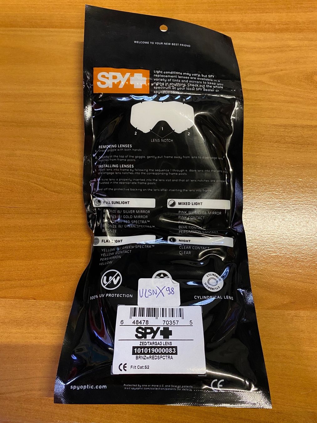 Occhiali & Lenti: Spy+ Verre masque Zed+Targa 3 – Nuovo e nell'imballaggio originale da Orbe venduto da D-stockFactory-Orbe 1