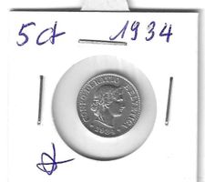 Monnaie Suisse: 0.05 Fr 1934