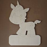 Geburtstafel "Einhorn" zum selber machen