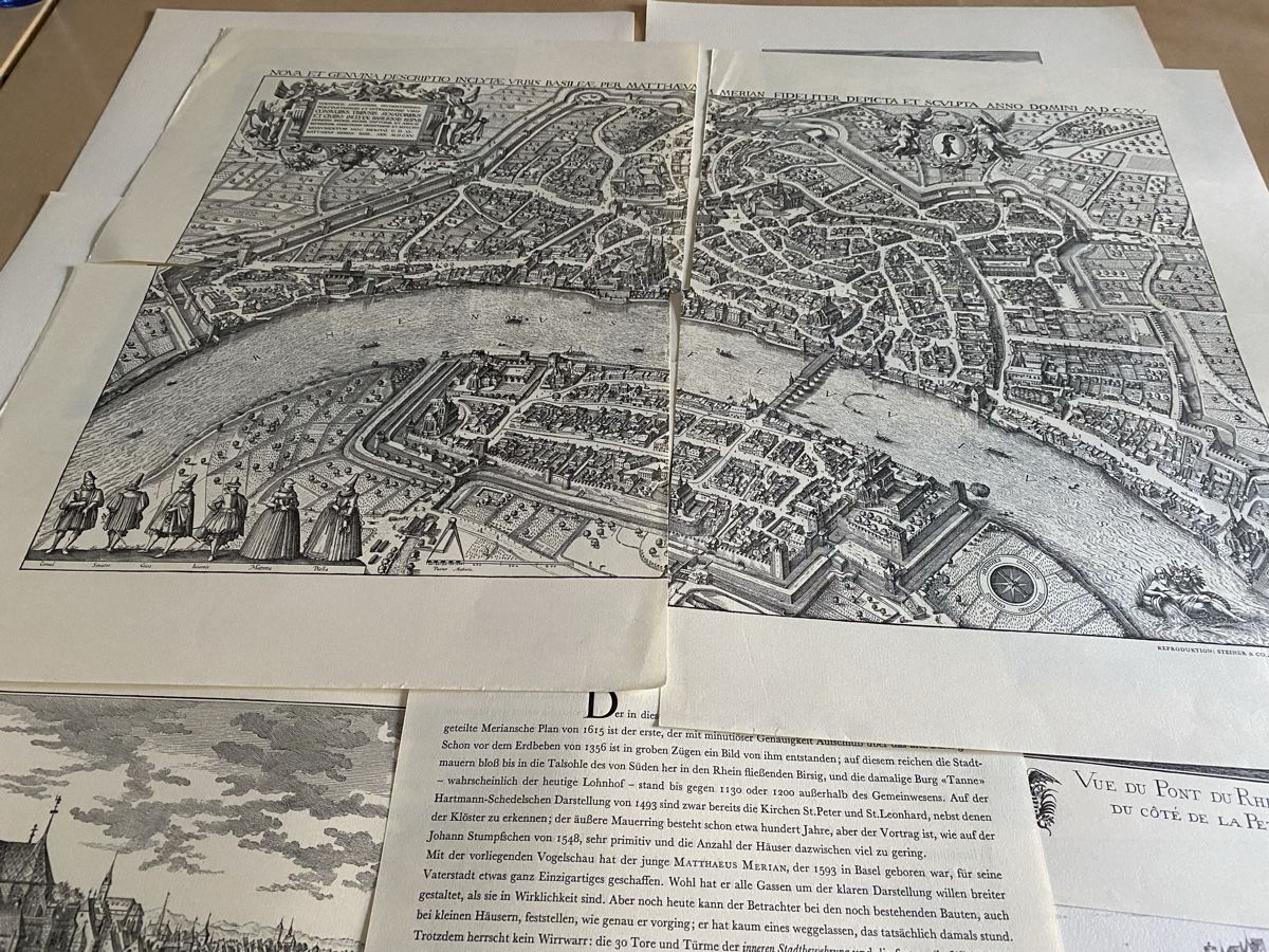 Libri: Stadtplan von Basel (Matthaeus Merian / Emanuel Büchel – Usato da Basel venduto da Barry27 3