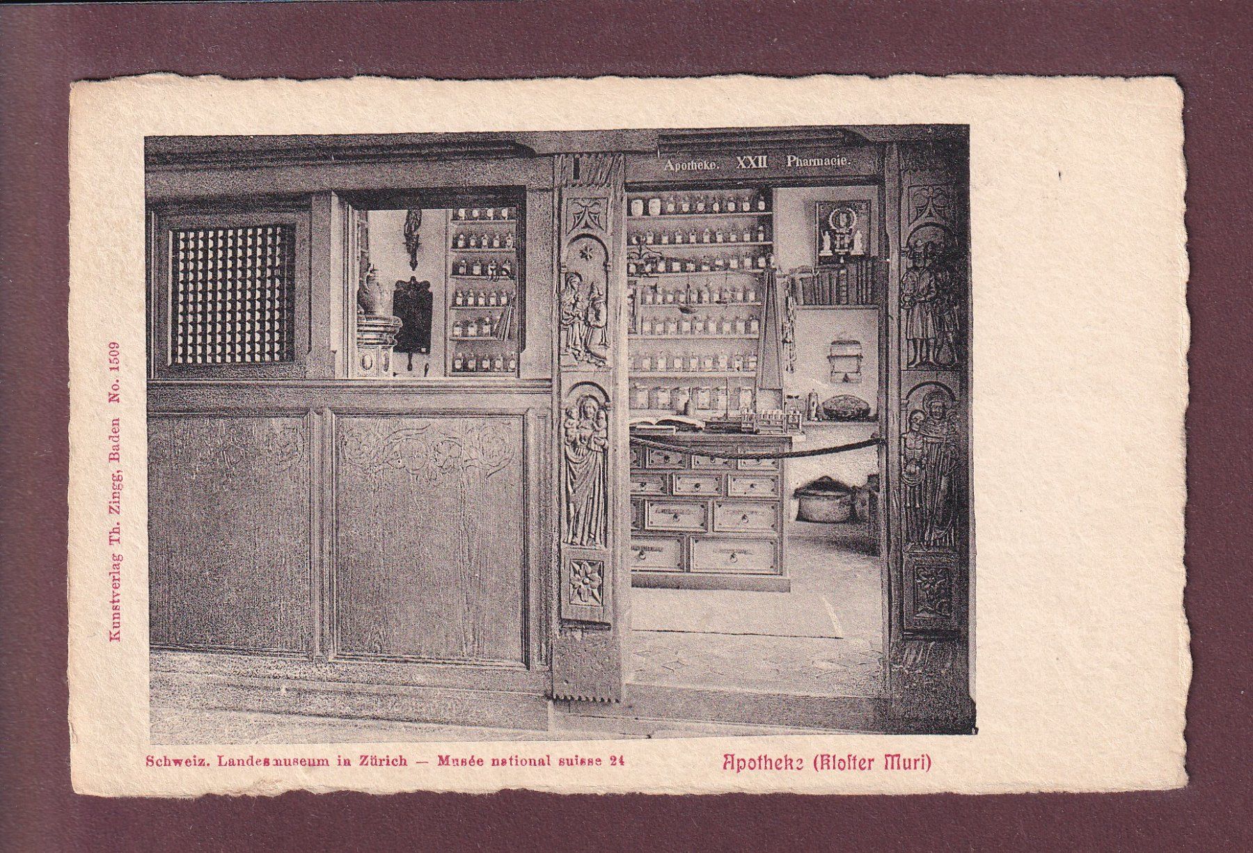 Cartoline postali: ZÜRICH - Landesmuseum - Apotheke – Usato da Pully venduto da nicecards