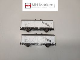 Roco 2x 4312 Gedeckter Güterwagen Seefische der DB DC H0 OVP