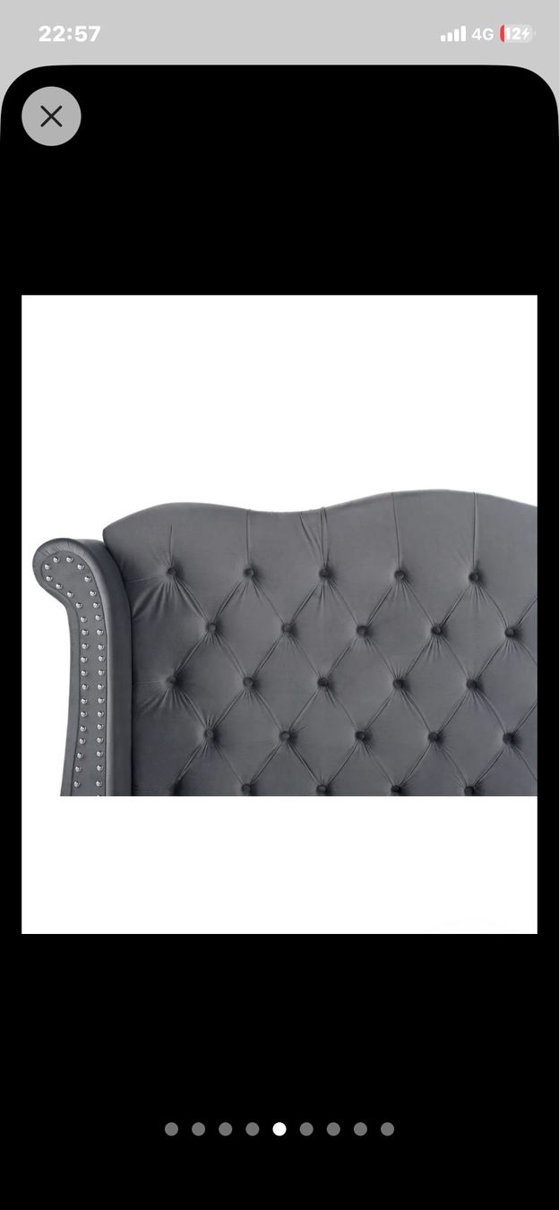 Lits: Bett mit Lattenrost 160 x 200 cm Grau – D'occasion à Schattdorf par wal_5l5t 4