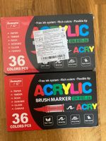ACRYLIC BRUSH MARKER GN.8101-36 36 Colors/PCS