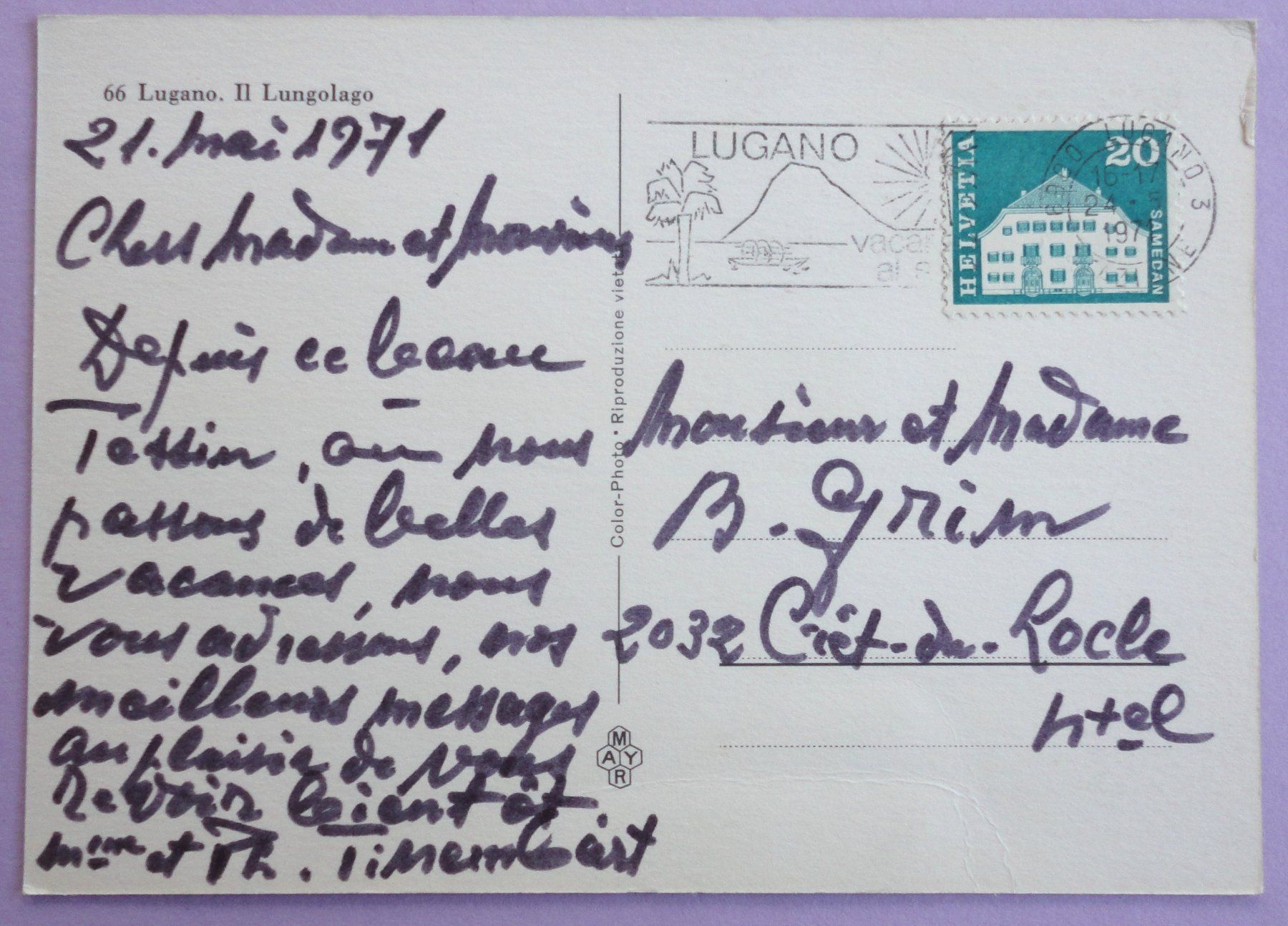 Cartoline postali: Lugano - Il Lungolago – Usato da Fétigny venduto da Billy2miny 1