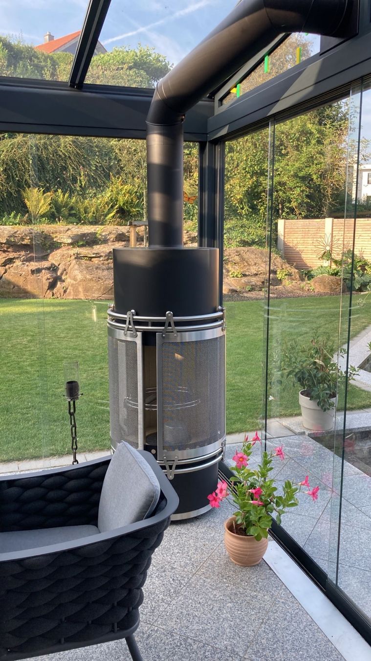Camini: Cheminée Edelstahl Grillkamin Design – Nuovo e nell'imballaggio originale da Au SG venduto da Selwie